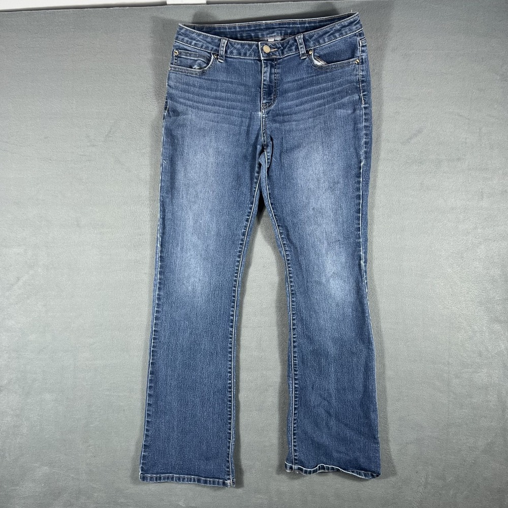 Jennifer Lopez Women's Jeans‎ Size 10S Short Blue Stretch Denim Bootcut Flare
